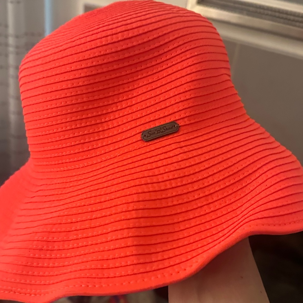 Sun and Sand Bright Orange Sun Hat
